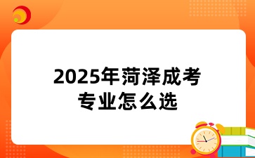 2025年菏泽成考专业怎么选